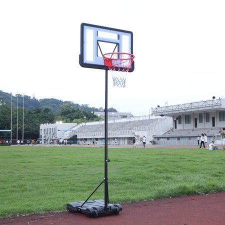 Photo 1 of 54 In. Basketball Hoop Outdoor Portable Basketball Goal with 7.5 - 10 Ft. Adjustable Basketball System Basketball Equipment with Wheels for Adult Teenagers Family Indoor and Outdoor **STOCK PHOTO IS FOR REFERENCE ONLY, MISSING PIECES 
