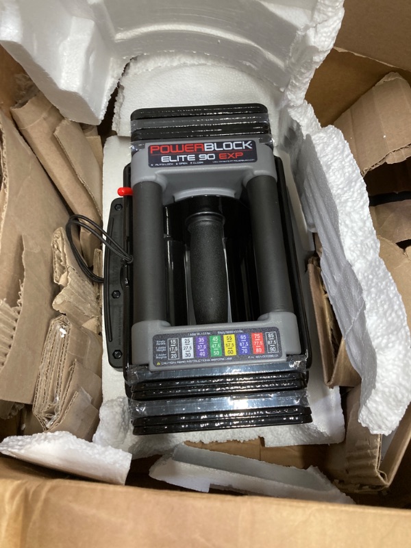 PowerBlock Elite EXP Adjustable Dumbbells, Sold in Pairs, Stage 1, 5-50 ...