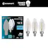 Photo 2 of 2 bundle-40-Watt Equivalent B11 Dimmable E12 Candelabra Fine Bendy Filament LED Vintage Edison Light Bulb Daylight (3-Pack)