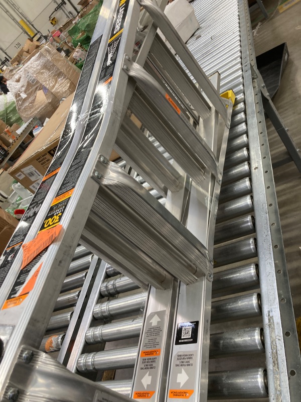 Photo 3 of 18 ft Reach Aluminum Multi-Position Ladder with Tool Hangers, 300 lbs. Load Capacity, Type IA Duty Rating