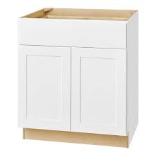 Photo 1 of Avondale 30 in. W x 24 in. D x 34.5 in. H Ready to Assemble Plywood Shaker Drawer Base Kitchen Cabinet in Alpine White


