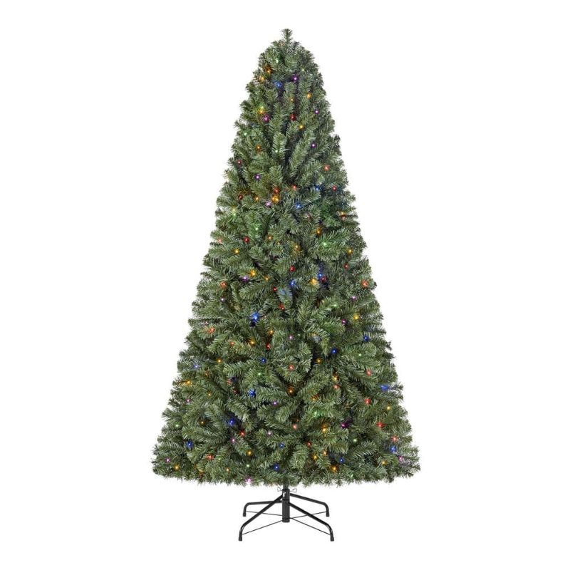 Photo 1 of 6.5 Ft. Pre- LED Festive Pine Artificial Christmas Tree T2