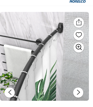 Photo 1 of 



SUNALLY
Curved Shower Curtain Rod 43" to 72" Adjustable, Aluminum Rustproof Expandable Round Shower Curtain Rod for Bathroom Bathtub Stall, Black