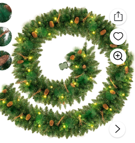 Photo 1 of 



Visit the Qunler Store
Qunler 9ft Pre-Lit Christmas Garland, Green Xmas Garland with Battery Operated LED Lights, Pine Needles Branches Pine Cones Artificial Christmas Decoration Indoor Home Fireplace Front Door