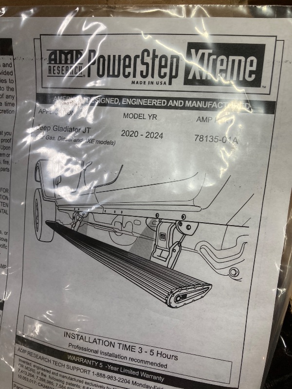 Photo 7 of AMP Research RealTruck PowerStepXTreme | Fits 2020 - 2024 Jeep Gladiator JT | 78135-01A | Ergonomic, Rust-Proof Aluminum, True Flush Mount