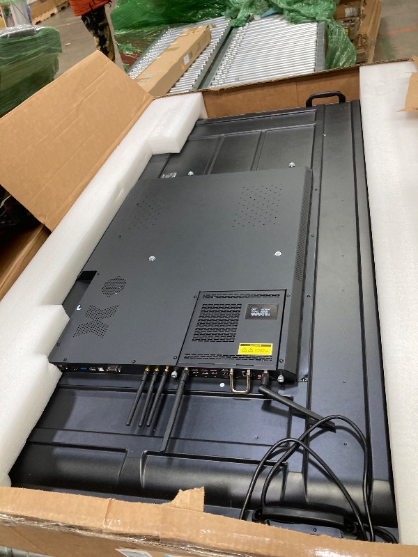 Photo 1 of JYXOIHUB Smart Board, 65 Inch All in One Interactive Whiteboard with 4K UHD Touch Screen Flat Panel, Digital Electronic Whiteboard Built in Dual System and 20MP Camera for Classroom (65)