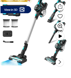 Photo 1 of ***MISSING PARTS****INSE Lightweight Cordless Stick Vacuum Cleaner 28kPa with 48min Runtime for Carpet Floor Pet Hair N520/N5T