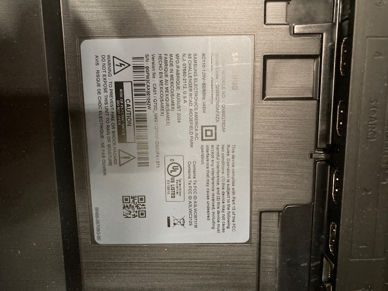 Photo 1 of ***PARTS ONLY***
SAMSUNG 85-Inch Class QLED 4K Q70D Series Quantum HDR Smart TV with Object Tracking Sound Lite, Motion Xcelerator, Eye Comfort Mode, Gaming Hub, Alexa Built-in (QN85Q70D, 2024 Model)