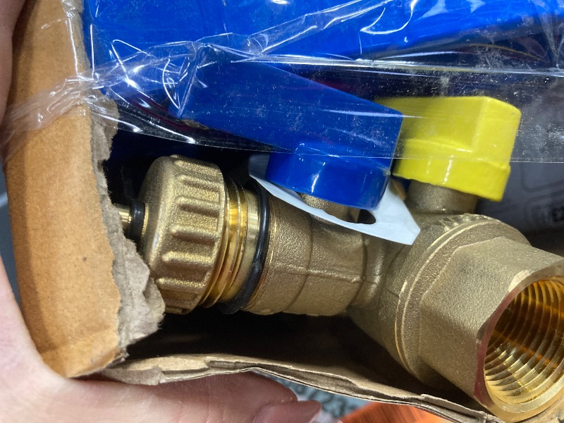 Photo 1 of Tankless Water Heater Isolation Valve Set, 3/4" NPT, for Quick Installation and Easy Maintenance