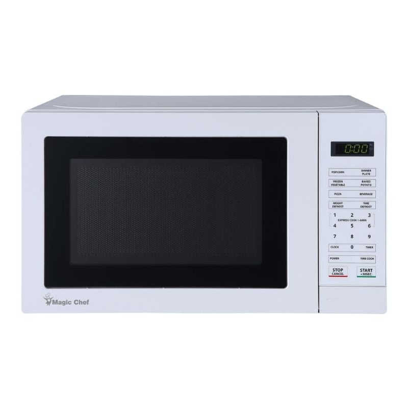 Photo 1 of 17.3 in W, 0.7 Cu. Ft. Countertop Microwave, in White with 700-Watt Cooking Power
