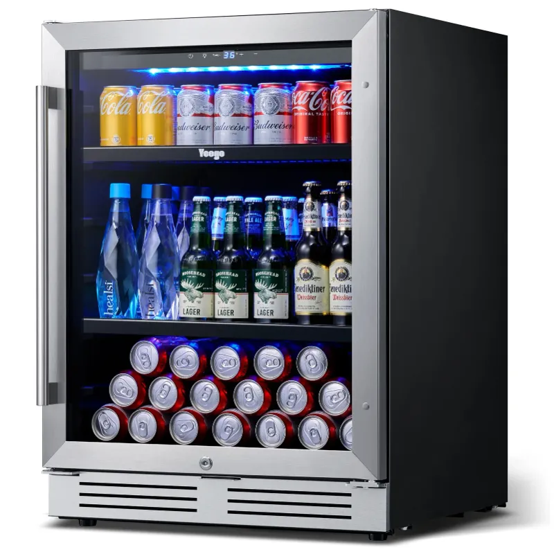 Photo 1 of 24" Beverage Refrigerator, 180 Cans Beverage Cooler 