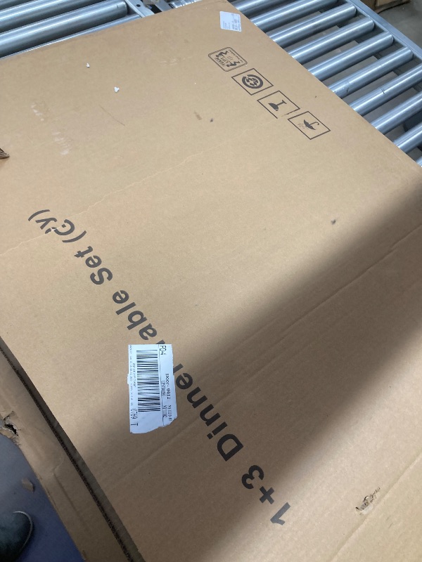 Photo 1 of Yaheetech 3 Piece Dining Table Set - Kitchen Table & Chair Sets for 2 - Compact Table w/ 2 Stools & Space Saving Design for Dining Room Living Room Kitchen, Gray