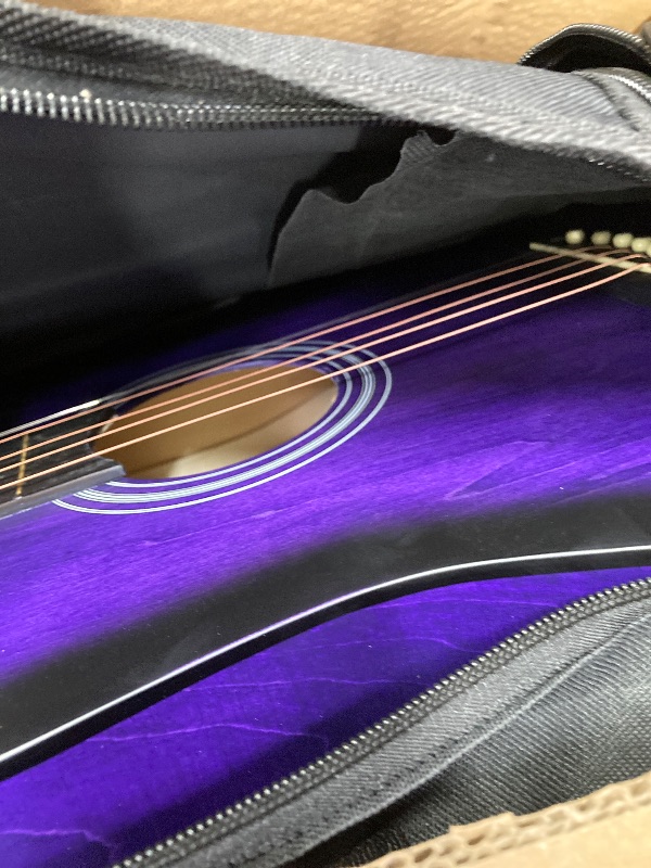 Photo 2 of ADM 38'' Acoustic Cutaway Guitar for Kids Beginner Kit with Free Lessons, Purple
