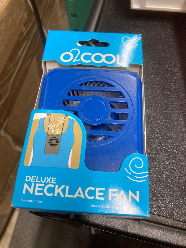 Photo 2 of 02Cool Deluxe Personal Necklace Fan - Blue