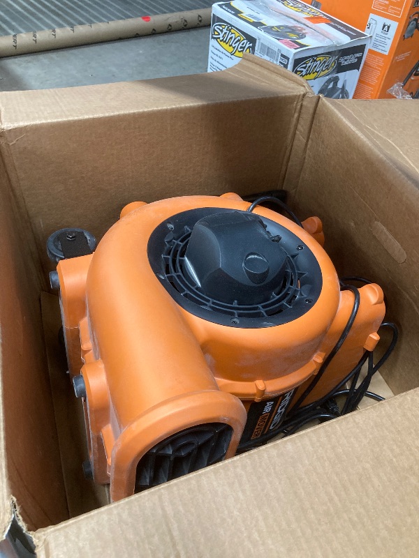 Photo 1 of RIDGID 1625 CFM 3-Speed Portable Blower Fan Air Mover with Collapsible Handle and Rear Wheels for Water Damage Restoration AM2560
