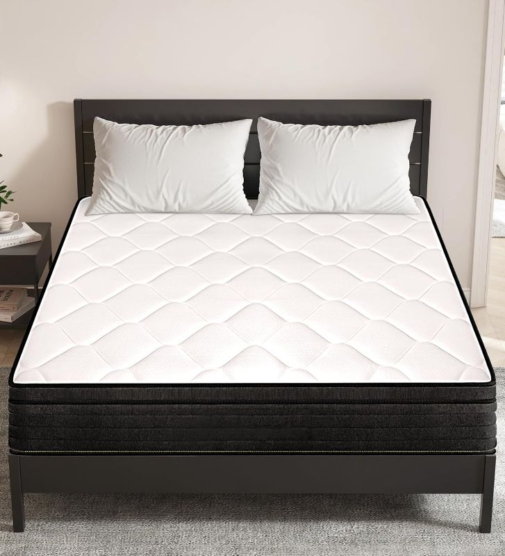 Photo 1 of ==similar==King Size Memory Foam Mattresses, 12 Inch Medium Firm Mattress in a Box with Individual Pocket Coil, Edge Supportive, CertiPUR-US Certified, White