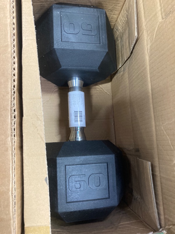 Photo 2 of CAP Barbell 60 LB Coated Hex Dumbbell Weight