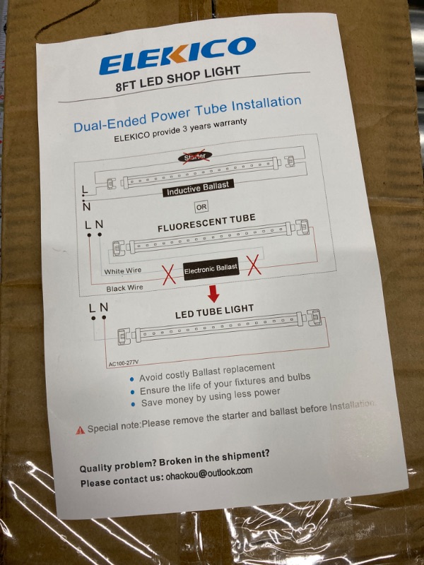 Photo 5 of 75w 8ft Led Bulbs, 9500lm 5000k 8' Led Bulbs, V Shaped Clear Cover T8 Led Tube Lights 8ft, T8 Led Bulbs 8 Foot, 8' Led Replacement for T8 T10 T12 F96t12 Fluorescent Tubes