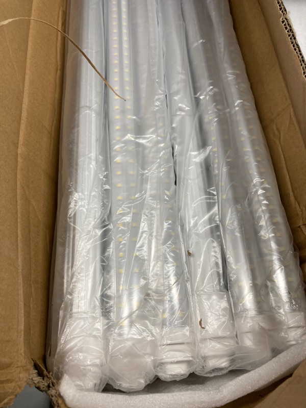 Photo 3 of 75w 8ft Led Bulbs, 9500lm 5000k 8' Led Bulbs, V Shaped Clear Cover T8 Led Tube Lights 8ft, T8 Led Bulbs 8 Foot, 8' Led Replacement for T8 T10 T12 F96t12 Fluorescent Tubes