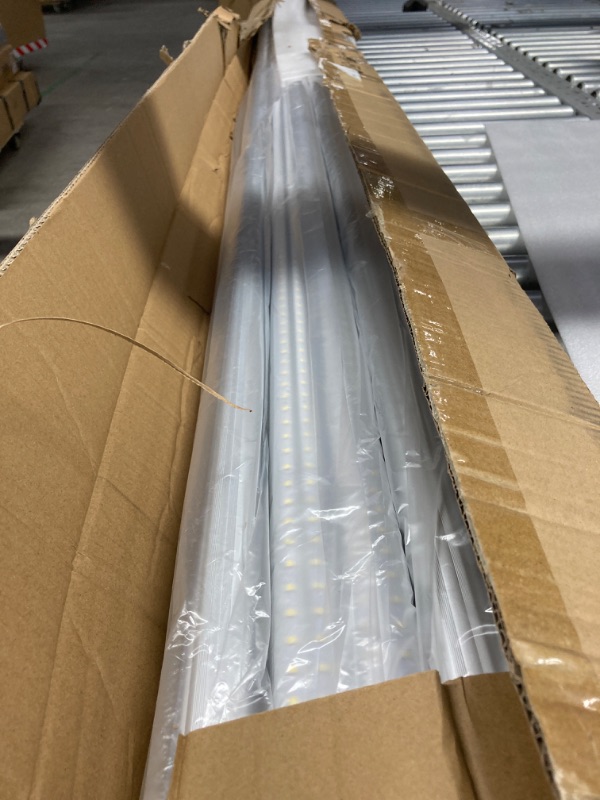 Photo 2 of 75w 8ft Led Bulbs, 9500lm 5000k 8' Led Bulbs, V Shaped Clear Cover T8 Led Tube Lights 8ft, T8 Led Bulbs 8 Foot, 8' Led Replacement for T8 T10 T12 F96t12 Fluorescent Tubes