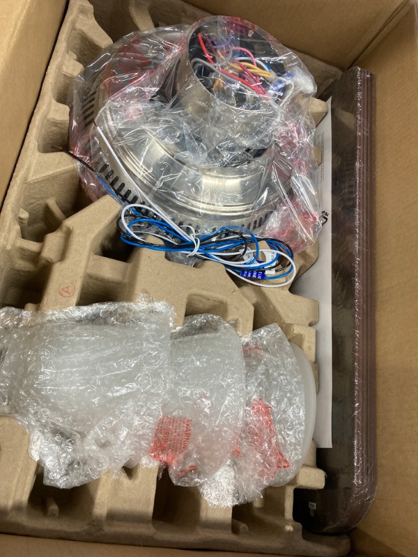 Photo 1 of ***MISSING PARTS***Glendale III 52 in. LED Indoor Brushed Nickel Ceiling Fan with Light and Pull Chains