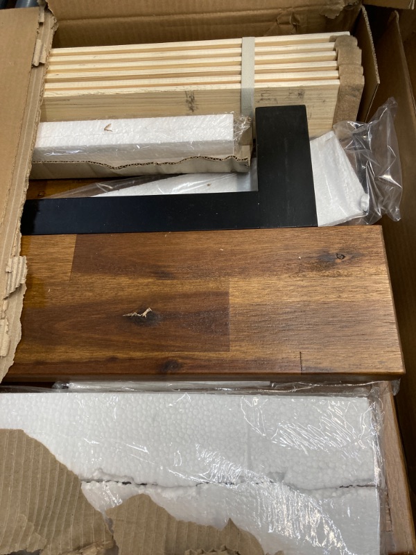 Photo 1 of ZINUS Tricia Wood Platform Bed Frame with Adjustable Headboard, Wood Slat Support with No Box Spring Needed, Easy Assembly, King