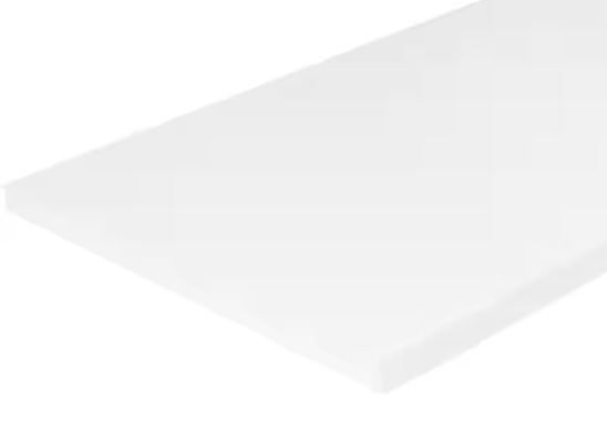 Photo 1 of 10 in. D x 48 in. L, White. Laminate Decorative Wall Shelf


