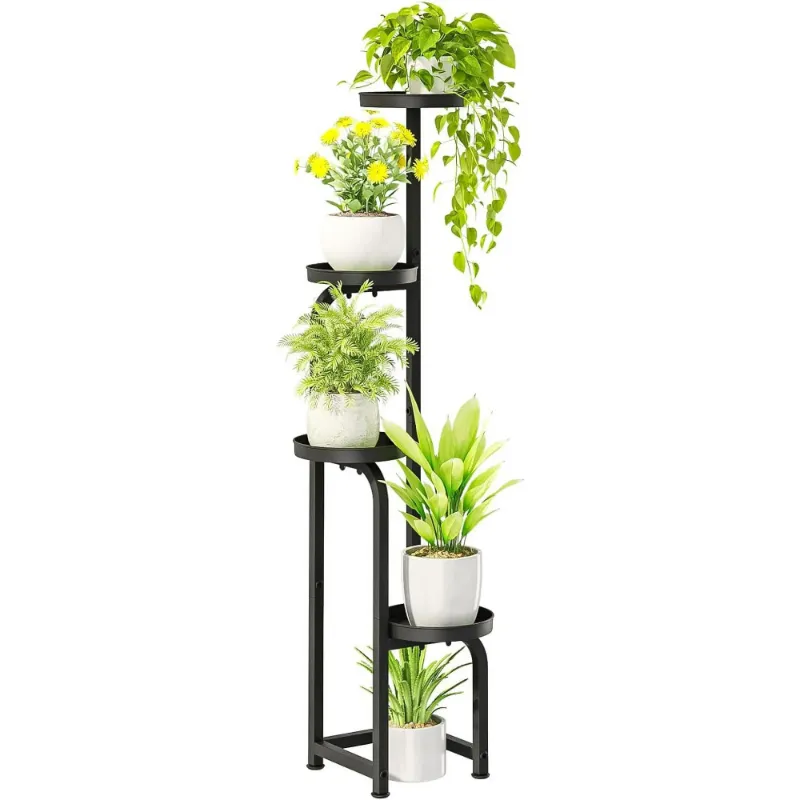 Photo 1 of Bamworld Tall Plant Stand Indoor Outdoor, Corner Metal Flower Pot Stands for Multiple Plants, 4 Tier Heavy Duty Plant Shelf for Patio Garden Balcony Living Room Bedroom