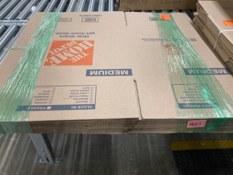 Photo 1 of The Home Depot 21 in. L x 15 in. W x 16 in. D Medium Moving Box with Handles MBX (9boxes)