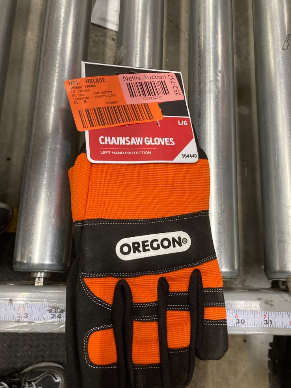 Photo 2 of  Oregon Protective Orange and Black Chainsaw Gloves


