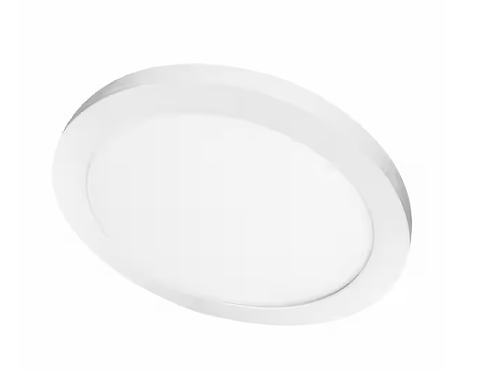 Photo 1 of 11 in. 12.5-Watt Dimmable White Integrated LED 875 Lumens Round Flat Panel Ceiling Flush Mount with Color Change 5CCT