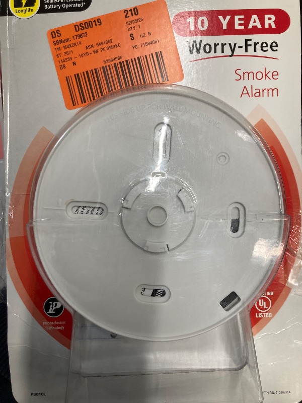 Photo 3 of 10 Year Worry-Free Sealed Battery Smoke Detector with Photoelectric Sensor