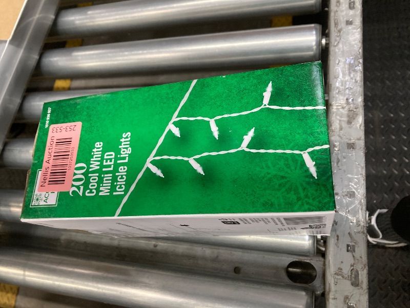 Photo 1 of 200 Count Warm White Mini LED Icicle Lights