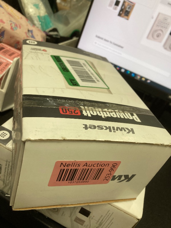 Photo 1 of Kwikset Powerbolt 250 Keyless Entry Door Lock, 10-Button Keypad Satin Nickel Contemporary Electronic Deadbolt Door Lock, Customizable User Codes, Auto Locking and SmartKey