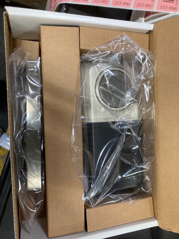 Photo 1 of Kwikset Powerbolt 250 Keyless Entry Door Lock, 10-Button Keypad Satin Nickel Contemporary Electronic Deadbolt Door Lock, Customizable User Codes, Auto Locking and SmartKey