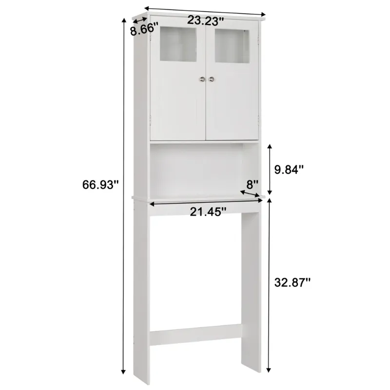 Photo 1 of ***PARTS ONLY***
Ktaxon Over the Toilet Bathroom Storage Cabinet Space Saver with 2 Doors and 3 Storage Shelves, White Finish
