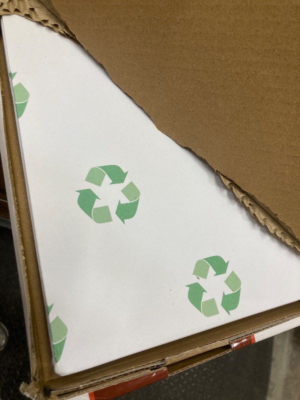 Photo 1 of Clean Cubes 30 Gallon Disposable Trash Cans (3-Pack). Reusable Garbage and Recycling Bins for Parties, Events, and More (Recycle Pattern - 30” Height x 17” Width x 14” Depth)