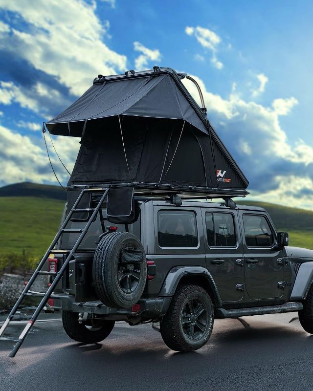 Photo 1 of ** similar item** Naturnest Rooftop Tent Hard Shell, Nature Nest Roof Top Tent Hardshell Rooftop Tent for Jeep SUV Truck Van Tent Car Camping Roof Rack Tent, Hard Shell Rooftop Tent Overland Tent Car Roof Tent
