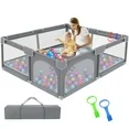 Photo 1 of ***PARTS ONLY***
Ucradle Baby Playpen, 50x50x27" Large Activity Center with Gate, Anti-Slip Base, Gray