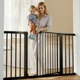 Photo 1 of 29.5-51.6'' Extra Wide Baby Gate, Caveen 30''H Safety Doorway Gates Pressure Mounted,Black