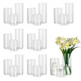 Photo 1 of ****6 PACK ONLY/MISSING SETS****Glasseam Glass Cylinder Vase in Bulk for Wedding Centerpieces 3.3" Dia x?6"+8"+10")Tall Clear Hurricane Floating Candle Vases Set of 24