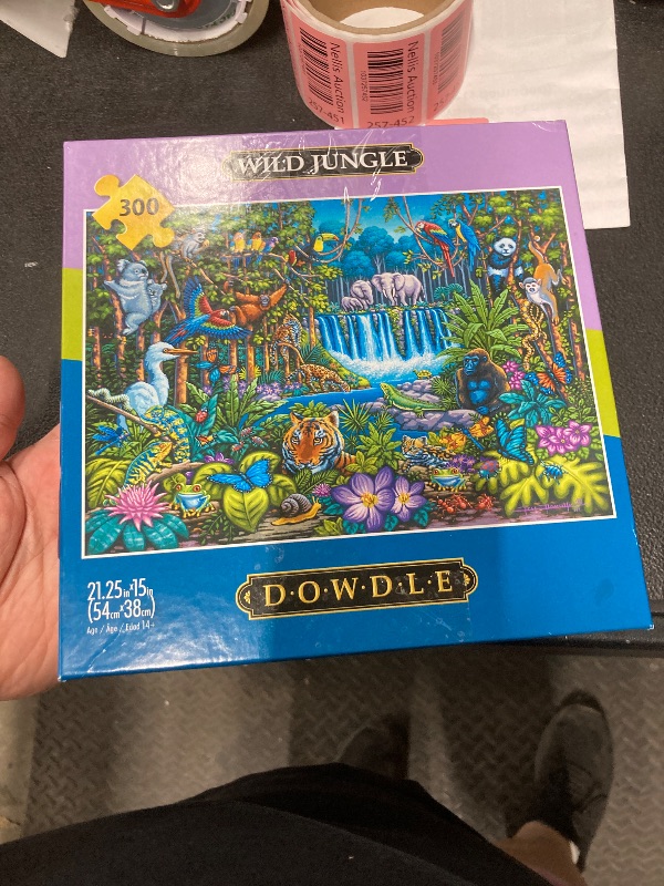 Photo 1 of Buffalo Games - Dowdle - Wild Jungle - 300 Piece Jigsaw Puzzle for Adults Challenging Puzzle Perfect for Game Nights - Finished Puzzle Size is 21.25 x 15.00