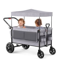 Photo 1 of **see notes**
SACVON All-Terrain Stroller Wagon for Toddlers with Canopy, Parent Organizer, Adjustable Handlebar, 2 Cup Holders
