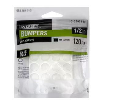 Photo 1 of 1/2 in. Clear Self-Adhesive Round Bumper (120-Pack)


