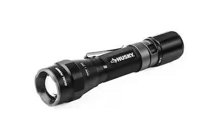 Photo 1 of ***MISSING THE CHARGER****Husky 1200 Lumens Dual Power LED Rechargeable Focusing Flashlight