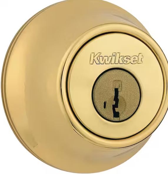 Photo 1 of 
Kwikset
660 Polished Brass Single Cylinder Deadbolt featuring SmartKey Security and Microban Technology