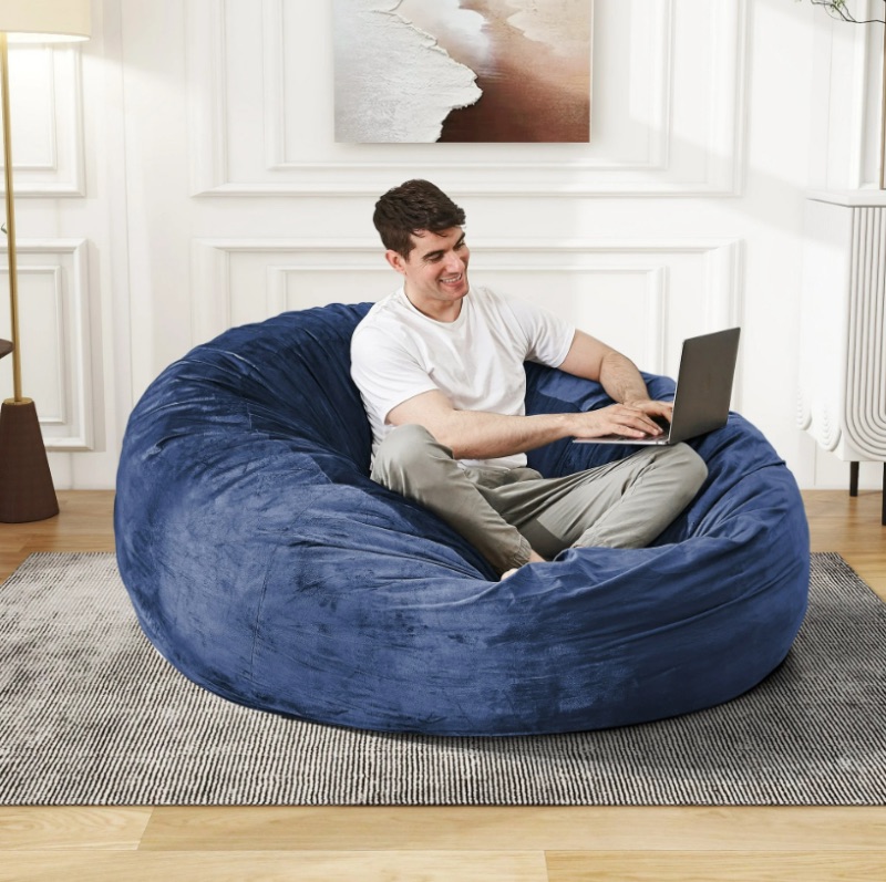 Photo 1 of 
XIECUVA Bean Bag Chair Stuffed Memory Foam for Adults and Kids?Medium Size Beanbag 