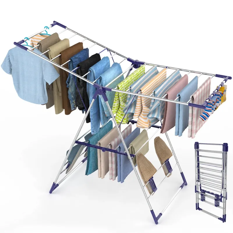 Photo 1 of Behost Clothes Drying Rack Stainless Steel Gullwing Space-Saving Foldable
