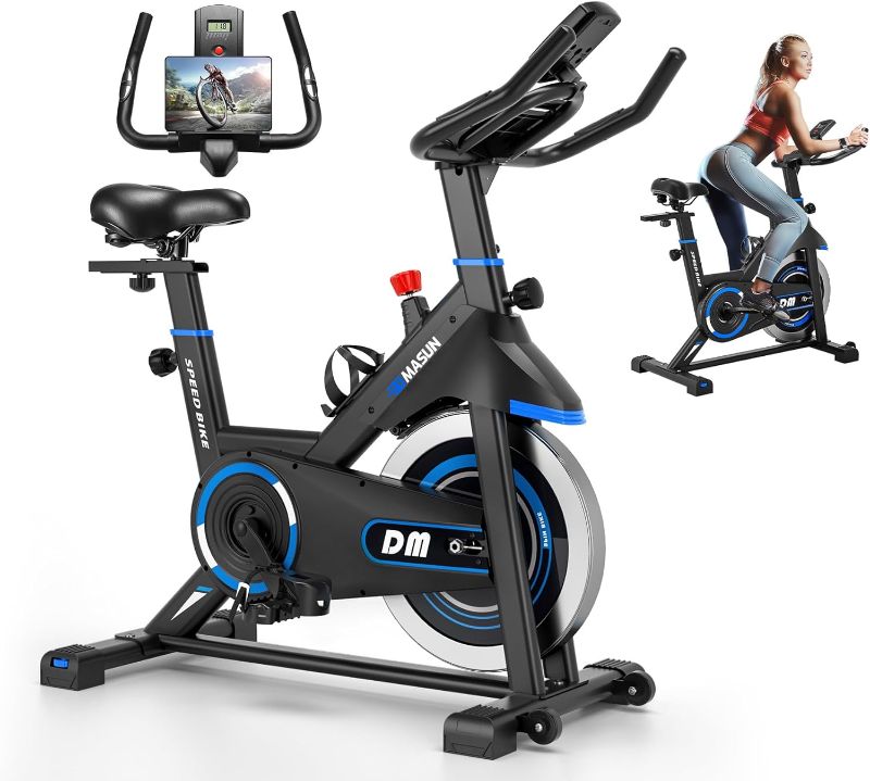 Photo 1 of ***UNOPENED***  Exercise Bike, DMASUN Classic Brake Pad Stationary Bike for Home with 300 LBS Capacity, Indoor Bike with Comfortable Seat Cushion, Digital Display with Pulse
