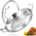 Photo 1 of  Steel Outdoor Paella Pan with Lid,Large Skillet,Griddle,Large Saute Pan with Lid,Jumbo Cooker,Dishwasher and Oven Safe